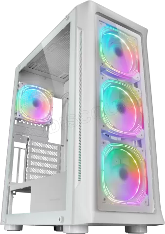 Photo de Boitier Grand Tour E-ATX Mars Gaming MC-Neo RGB avec panneau vitré (Blanc)