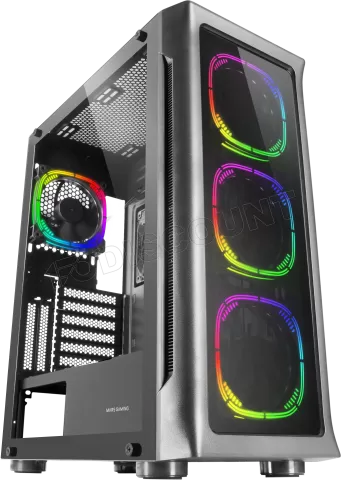 Photo de Boitier Grand Tour E-ATX Mars Gaming MC-Neo RGB avec panneau vitré (Noir)