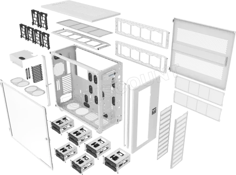 Photo de Boitier Grand Tour E-ATX Thermaltake AX700 avec panneau vitré (Blanc)