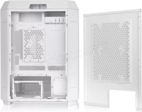 Photo de Boitier Grand Tour E-ATX Thermaltake The Tower 600 avec panneaux vitrés (Blanc)