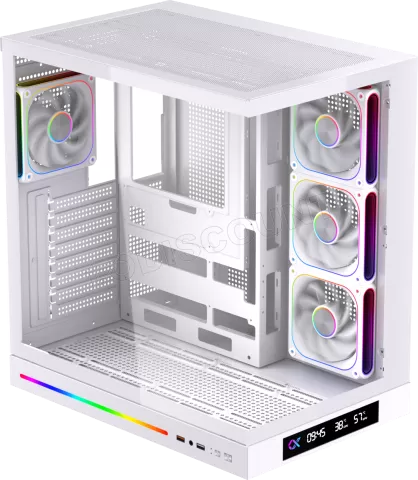 Photo de Boitier Grand Tour E-ATX Xigmatek Cloud Digital avec panneaux vitrés (Blanc)