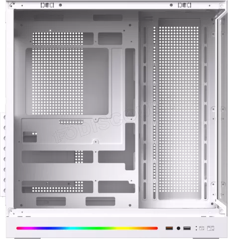Photo de Boitier Grand Tour E-ATX Xigmatek Cloud Digital avec panneaux vitrés (Blanc)