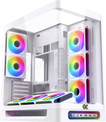 Photo de Boitier Grand-Tour E-ATX Xigmatek Heaven RGB avec panneaux vitrés (Blanc)
