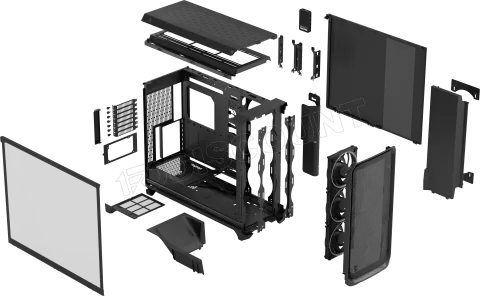 Photo de Boitier Grand Tour EE-ATX Fractal Design Meshify 3 XL Ambience Pro RGB avec panneau vitré (Noir)