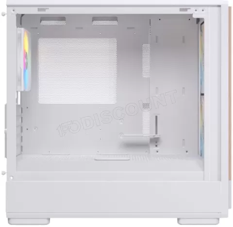 Photo de Boitier Micro ATX Einarex PM400 RGB avec panneau vitré (Blanc)