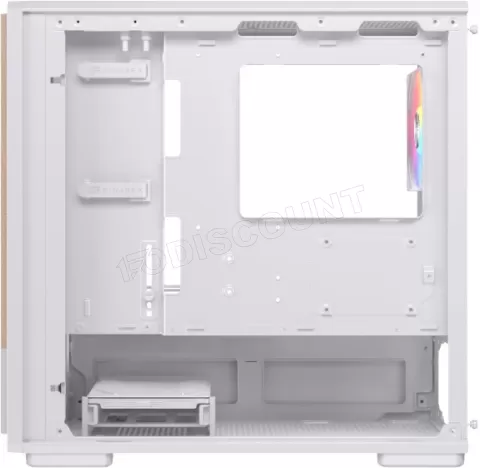 Photo de Boitier Micro ATX Einarex PM400 RGB avec panneau vitré (Blanc)