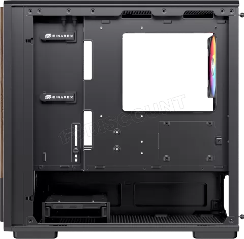 Photo de Boitier Micro ATX Einarex PM400 RGB avec panneau vitré (Noir)