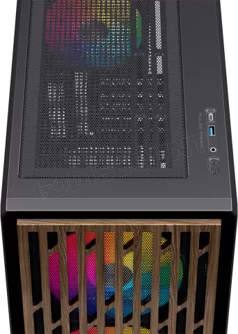Photo de Boitier Micro ATX Einarex PM400 RGB avec panneau vitré (Noir)