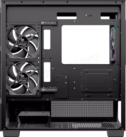Photo de Boitier Micro ATX Einarex SM501D RGB avec panneaux vitrés (Noir)