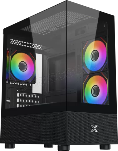 Photo de Boitier Micro Tour ATX Xigmatek Alphard M RGB avec panneaux vitrés (Noir)