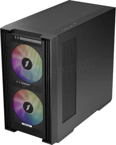 Photo de Boitier Mini Tour Micro ATX 1stPlayer AU6 ARGB avec panneaux vitrés (Noir)