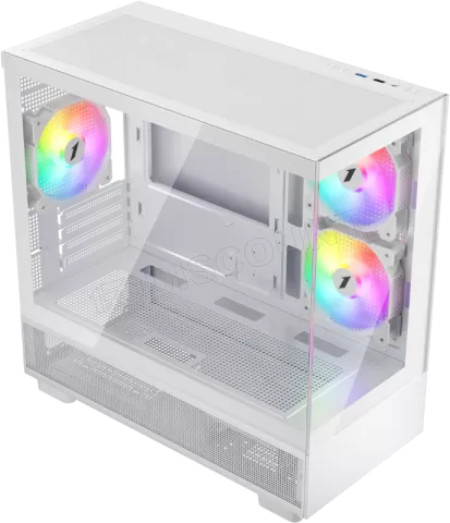 Photo de Boitier Mini Tour Micro ATX 1stPlayer Mi5 RGB avec panneaux vitrés (Blanc)