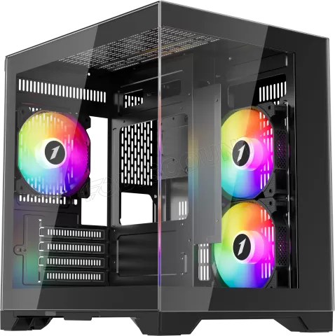 Photo de Boitier Mini Tour Micro ATX 1stPlayer MV5 RGB avec panneaux vitrés (Noir)