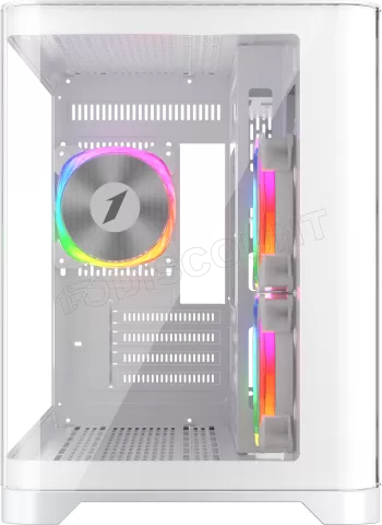 Photo de Boitier Mini Tour Micro ATX 1stPlayer UView 6 RGB avec panneaux vitrés (Blanc)
