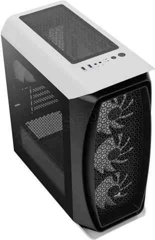 Photo de Boitier Mini Tour Micro ATX AeroCool Aero One Mini Frost RGB avec panneau vitré (Blanc/Noir)