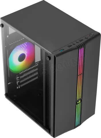 Photo de Boitier Mini Tour Micro ATX AeroCool Evo Mini RGB avec panneau vitré (Noir)