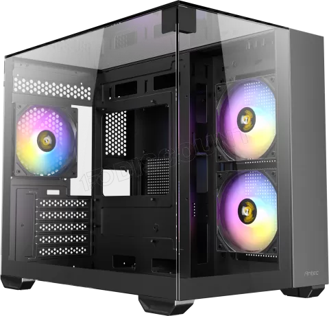 Photo de Boitier Mini Tour Micro-ATX Antec CX600M Trio RGB avec panneaux vitrés (Noir)