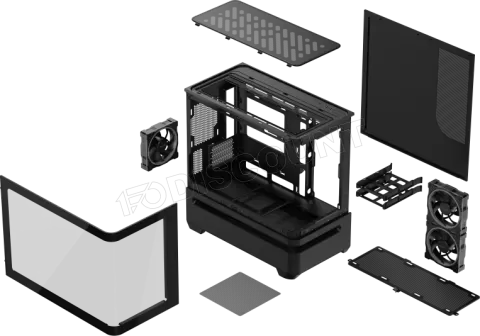 Photo de Boitier Mini Tour Micro ATX ASUS Prime AP202 ARGB avec panneaux vitrés (Noir)
