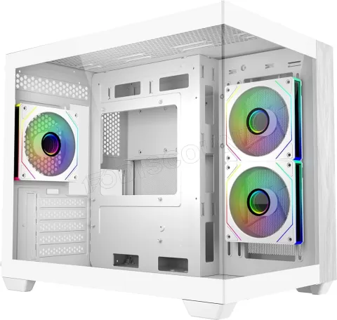 Photo de Boitier Mini Tour Micro ATX Cooler Master Elite 481 Wood avec panneau vitré (Blanc)