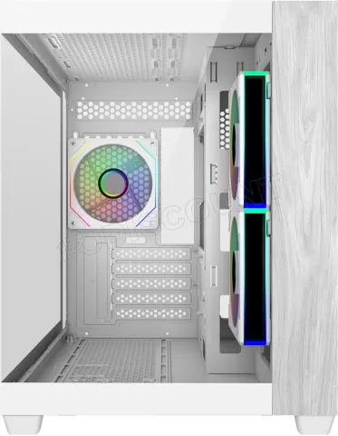 Photo de Boitier Mini Tour Micro ATX Cooler Master Elite 481 Wood avec panneau vitré (Blanc)