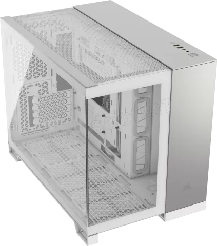 Photo de Boitier Mini Tour Micro ATX Corsair 2500X avec panneaux vitrés (Blanc/Argent)