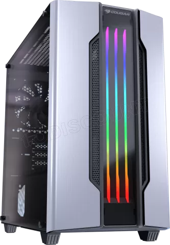 Photo de Boitier Mini Tour Micro ATX Cougar Gemini M RGB avec panneaux vitrés (Argent)