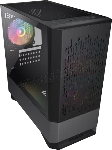 Photo de Boitier Mini Tour Micro ATX Cougar MG140 Air RGB avec panneau vitré (Noir)