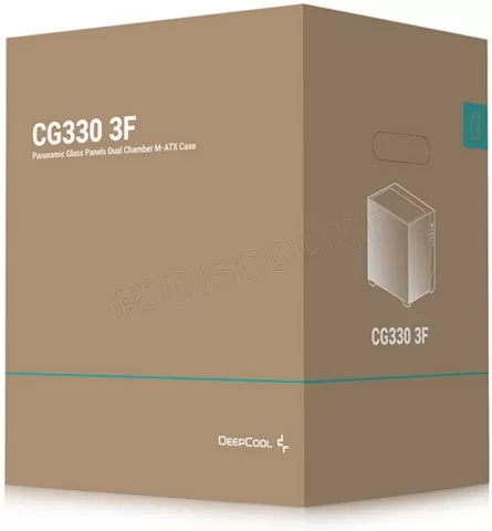 Photo de Boitier Mini Tour Micro ATX DeepCool CG330 3F RGB avec panneaux vitrés (Noir)