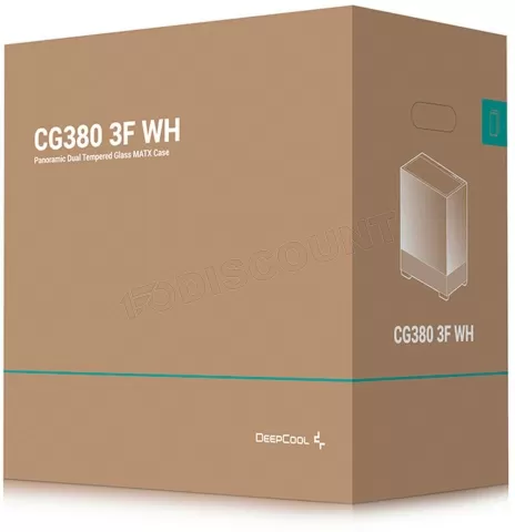 Photo de Boitier Mini Tour Micro ATX DeepCool CG380 3F RGB avec panneaux vitrés (Blanc)