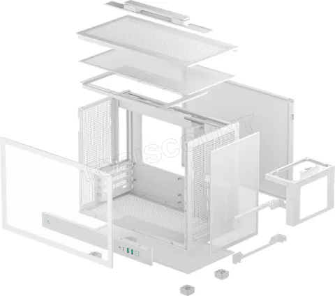 Photo de Boitier Mini Tour Micro ATX DeepCool CH160 Plus avec panneau vitré (Blanc)
