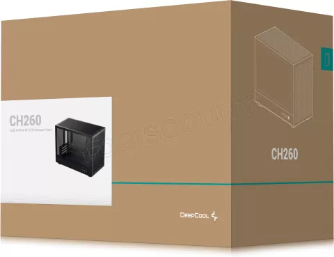 Photo de Boitier Mini Tour Micro ATX DeepCool CH260 avec panneau vitré (Noir)