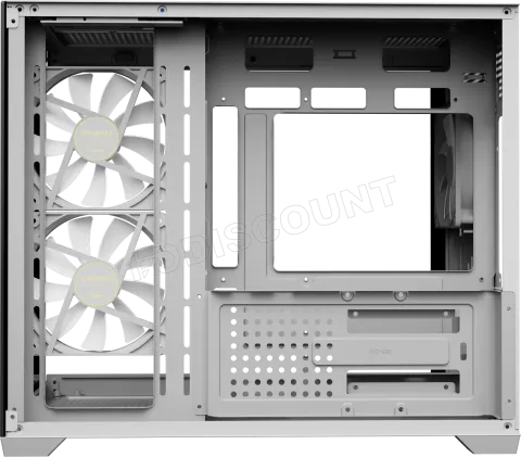 Photo de Boitier Mini Tour Micro ATX Gamdias Aura GC10M V2 RGB avec panneaux vitrés (Blanc)