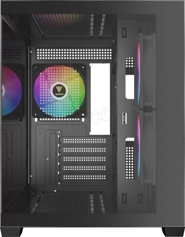 Photo de Boitier Mini Tour Micro ATX Gamdias Aura GC10M V2 RGB avec panneaux vitrés (Noir)
