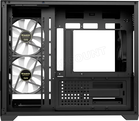 Photo de Boitier Mini Tour Micro ATX Gamdias Aura GC10M V2 RGB avec panneaux vitrés (Noir)