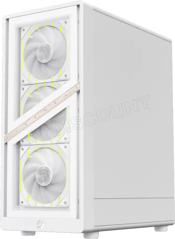 Photo de Boitier Mini Tour Micro ATX Gamemax Aeris 330 RGB avec panneau vitré (Blanc)