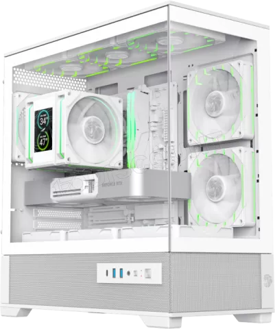 Photo de Boitier Mini Tour Micro ATX Gamemax Vista 2 RGB avec panneaux vitrés (Blanc)