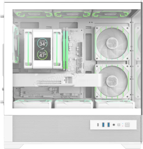Photo de Boitier Mini Tour Micro ATX Gamemax Vista 2 RGB avec panneaux vitrés (Blanc)