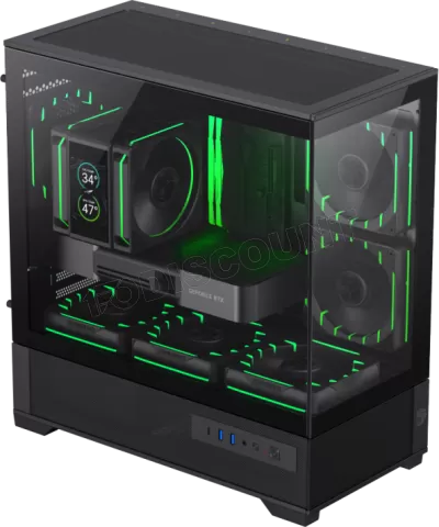 Photo de Boitier Mini Tour Micro ATX Gamemax Vista 2 RGB avec panneaux vitrés (Noir)