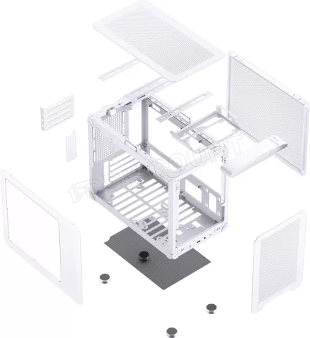 Photo de Boitier Mini Tour Micro-ATX Jonsbo C6 Max avec panneau vitré (Blanc)