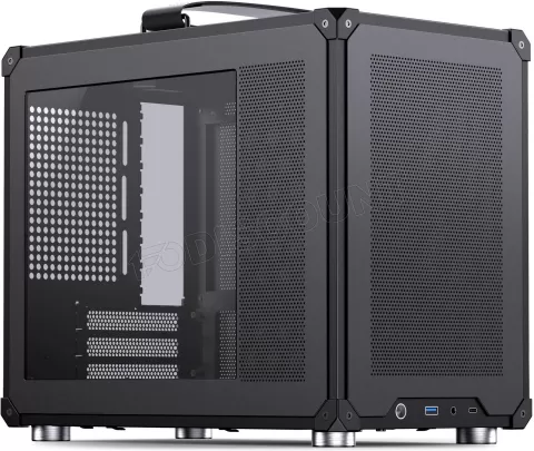 Photo de Boitier Mini Tour Micro-ATX Jonsbo C6 Max avec panneau vitré (Noir)