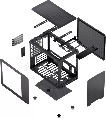 Photo de Boitier Mini Tour Micro-ATX Jonsbo C6 Max avec panneau vitré (Noir)