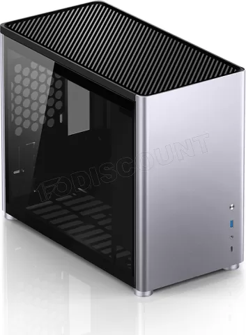 Photo de Boitier Mini Tour Micro-ATX Jonsbo D30 avec panneau vitré (Argent)