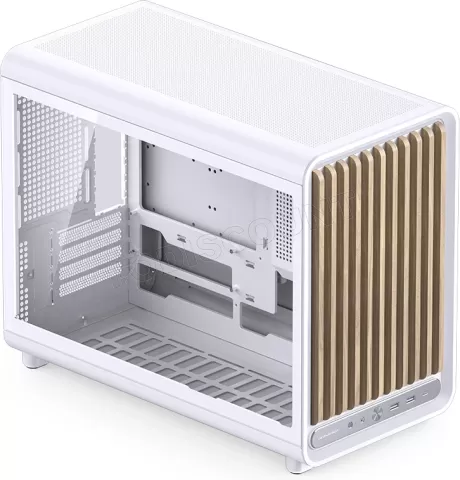 Photo de Boitier Mini Tour Micro ATX Jonsbo D33 Wood avec panneau vitré (Blanc)