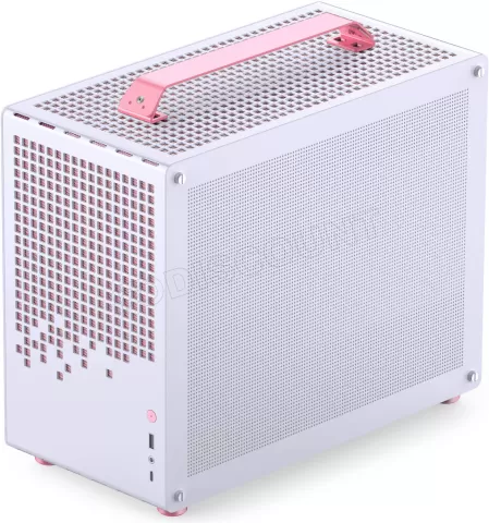 Photo de Boitier Mini Tour Micro ATX Jonsbo Z20 avec panneau vitré (Blanc/Rose)