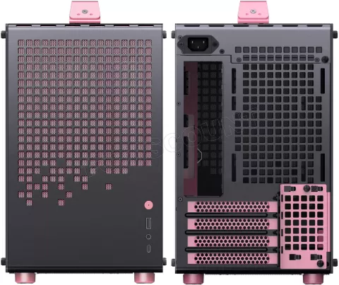 Photo de Boitier Mini Tour Micro ATX Jonsbo Z20 avec panneau vitré (Noir/Rose)