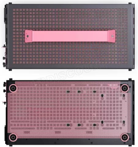 Photo de Boitier Mini Tour Micro ATX Jonsbo Z20 avec panneau vitré (Noir/Rose)