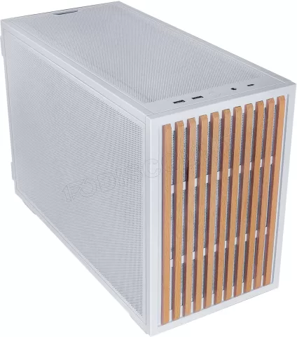 Photo de Boitier Mini Tour Micro ATX Lian Li B4 Wood (Blanc)