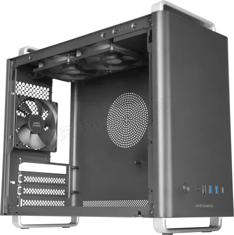 Photo de Boitier Mini Tour Micro ATX Mars Gaming MC-Elite avec panneaux vitrés (Noir)