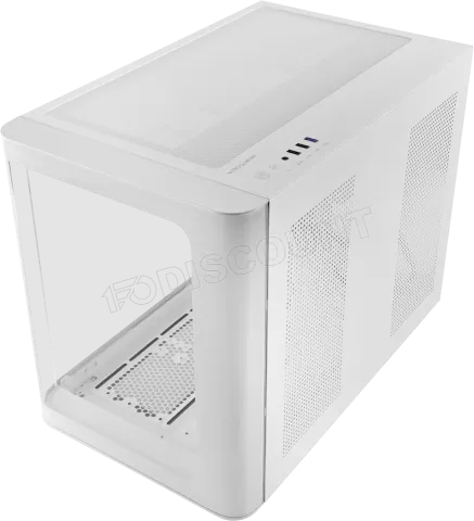 Photo de Boitier Mini Tour Micro ATX Mars Gaming MC-Fusion M avec panneaux vitrés (Blanc)