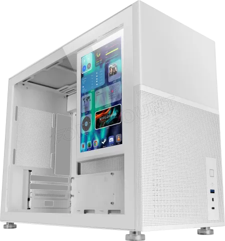 Photo de Boitier Mini Tour Micro ATX Mars Gaming MC-LCD avec panneau vitré (Blanc)